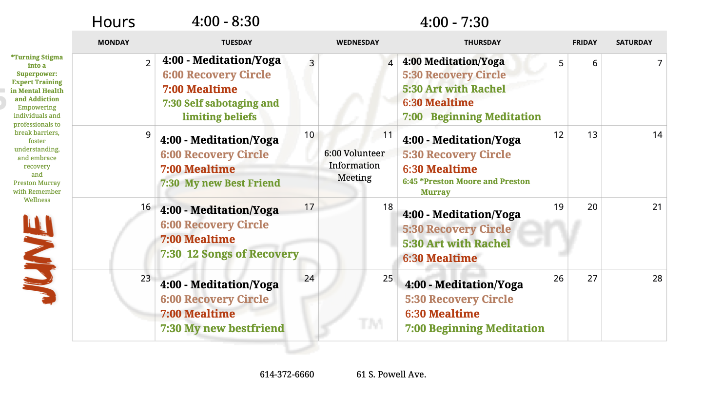 June Calendar